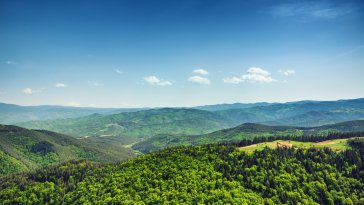 Mountain landscape with peaks