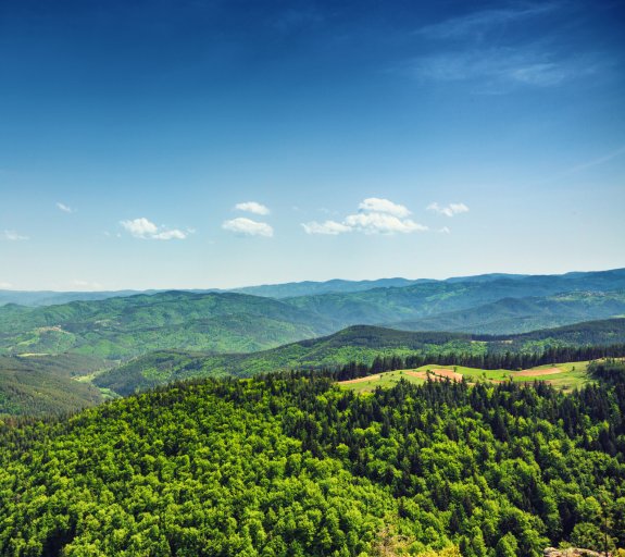 Mountain landscape with peaks